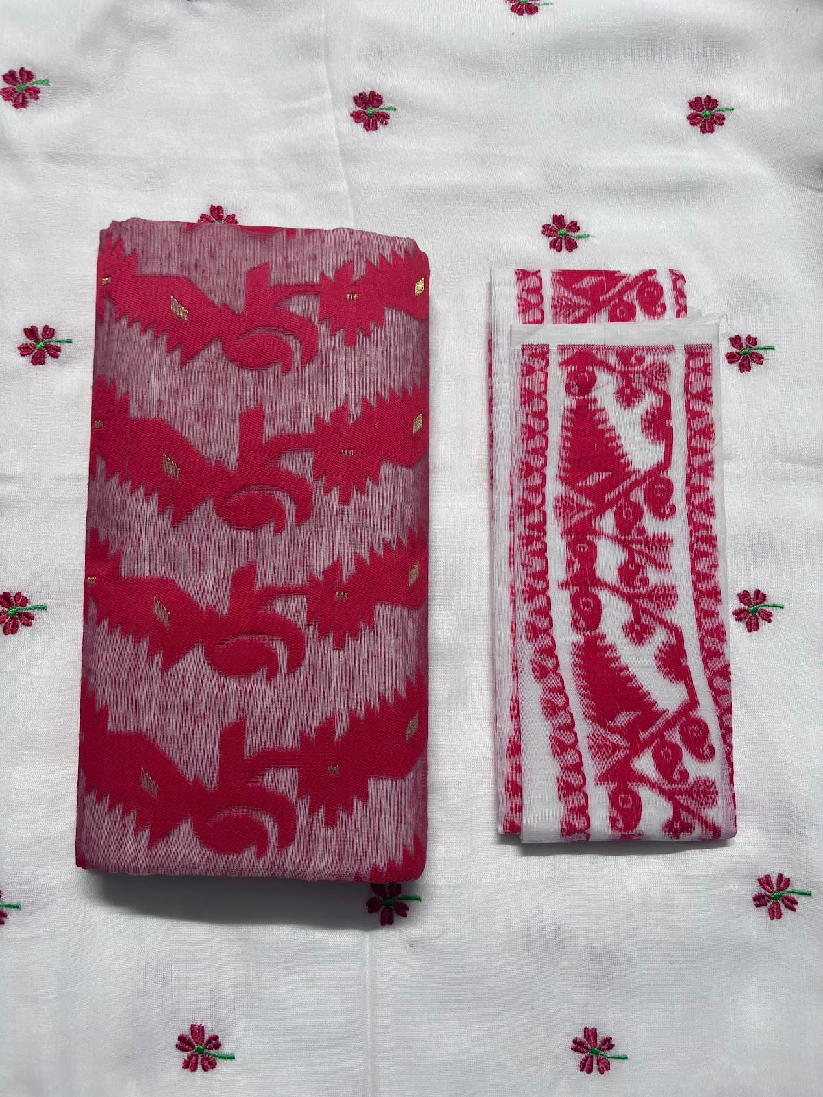 Jamdani Cotton Saree with Blouse Piece
