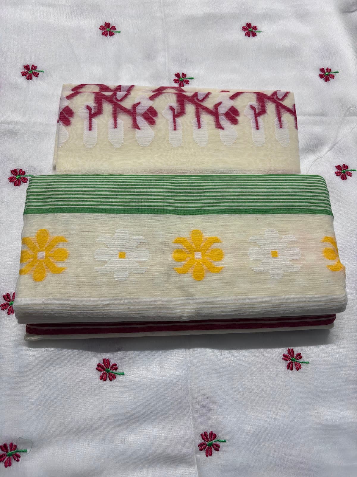 Jamdani Cotton Saree with Blouse Piece