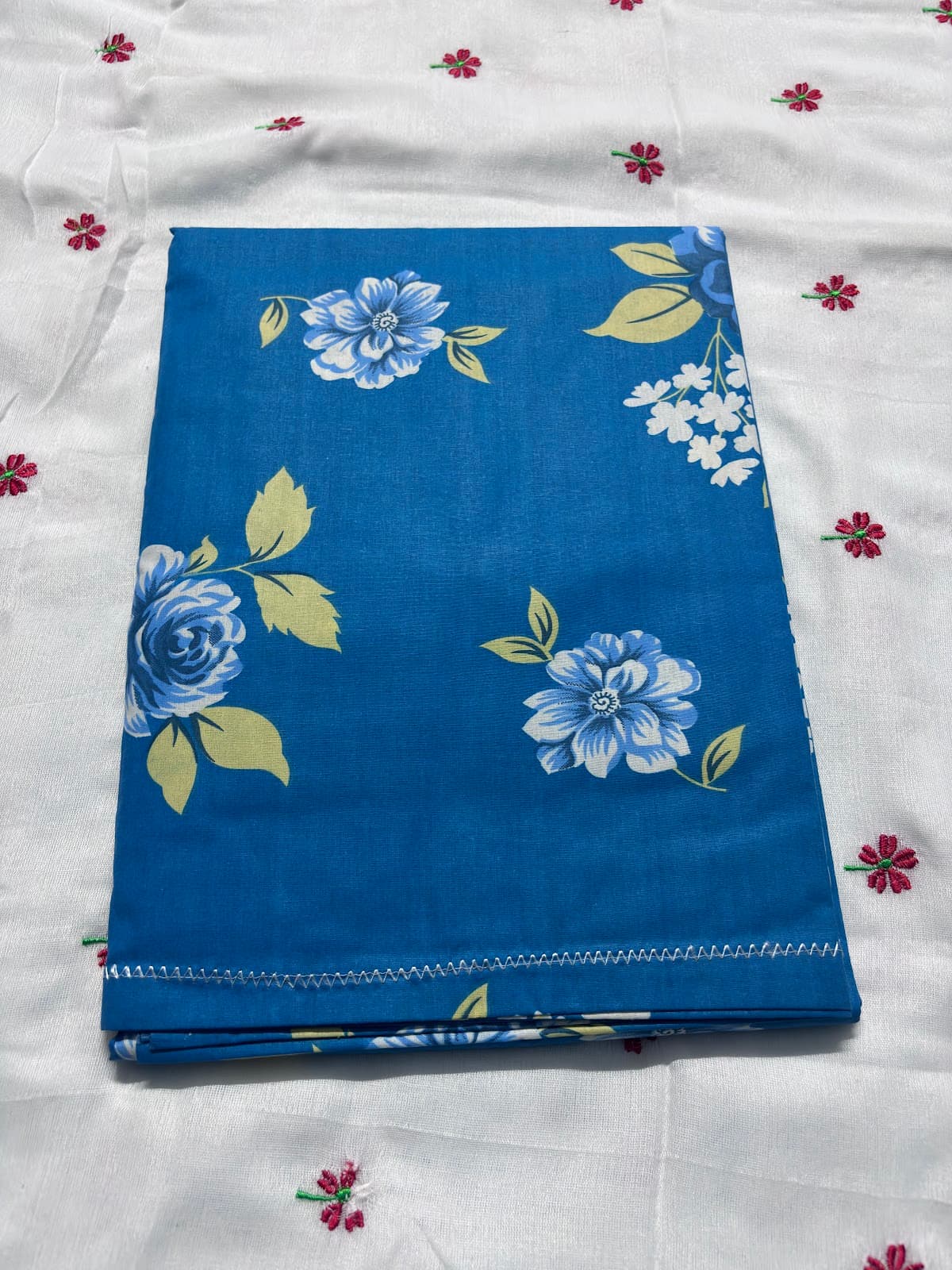 Best Bombay Print Big Size Pure Cotton Teal Bedsheet