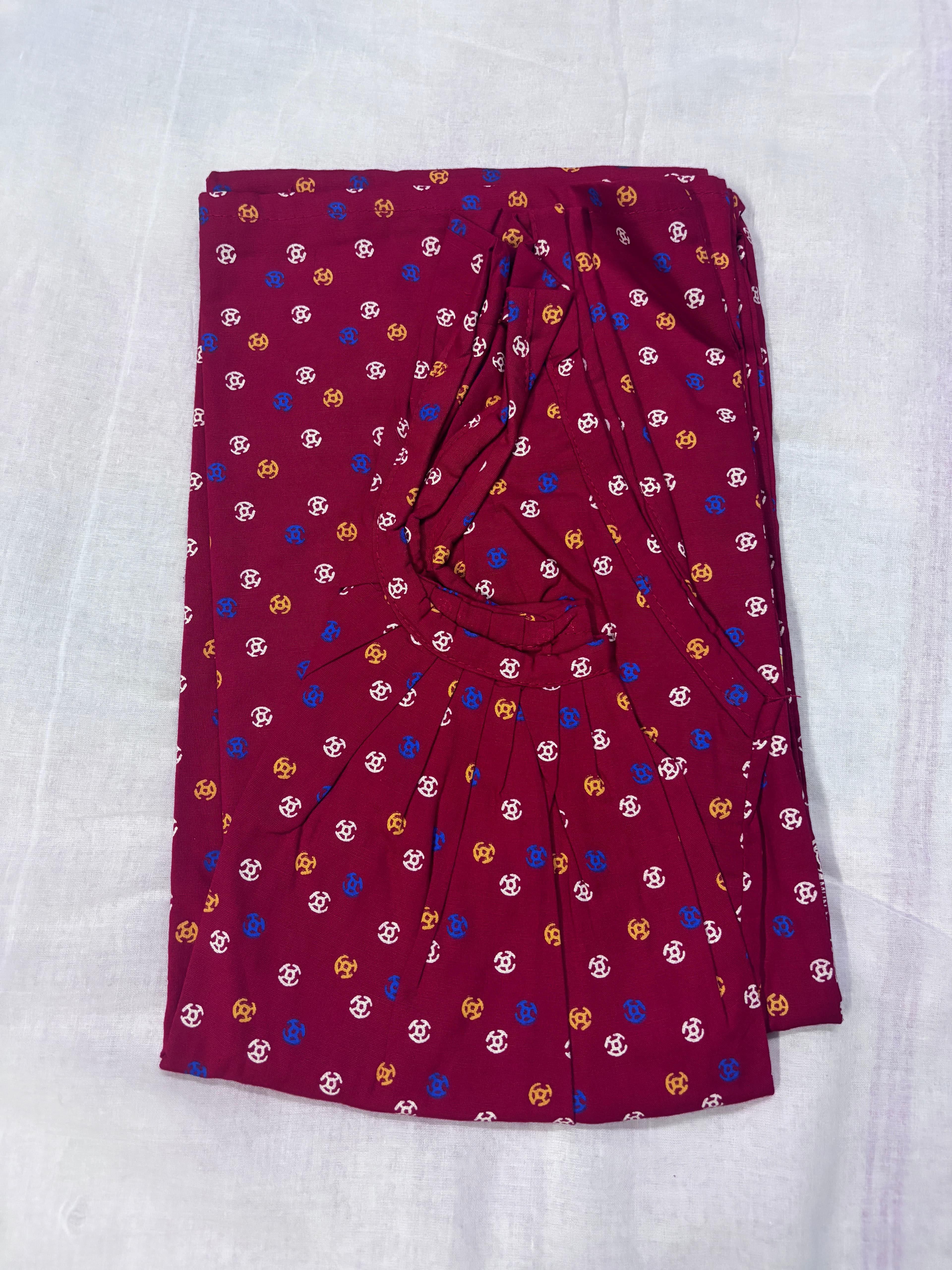 Pure Cotton Printed Nighty in Red in Kolkata