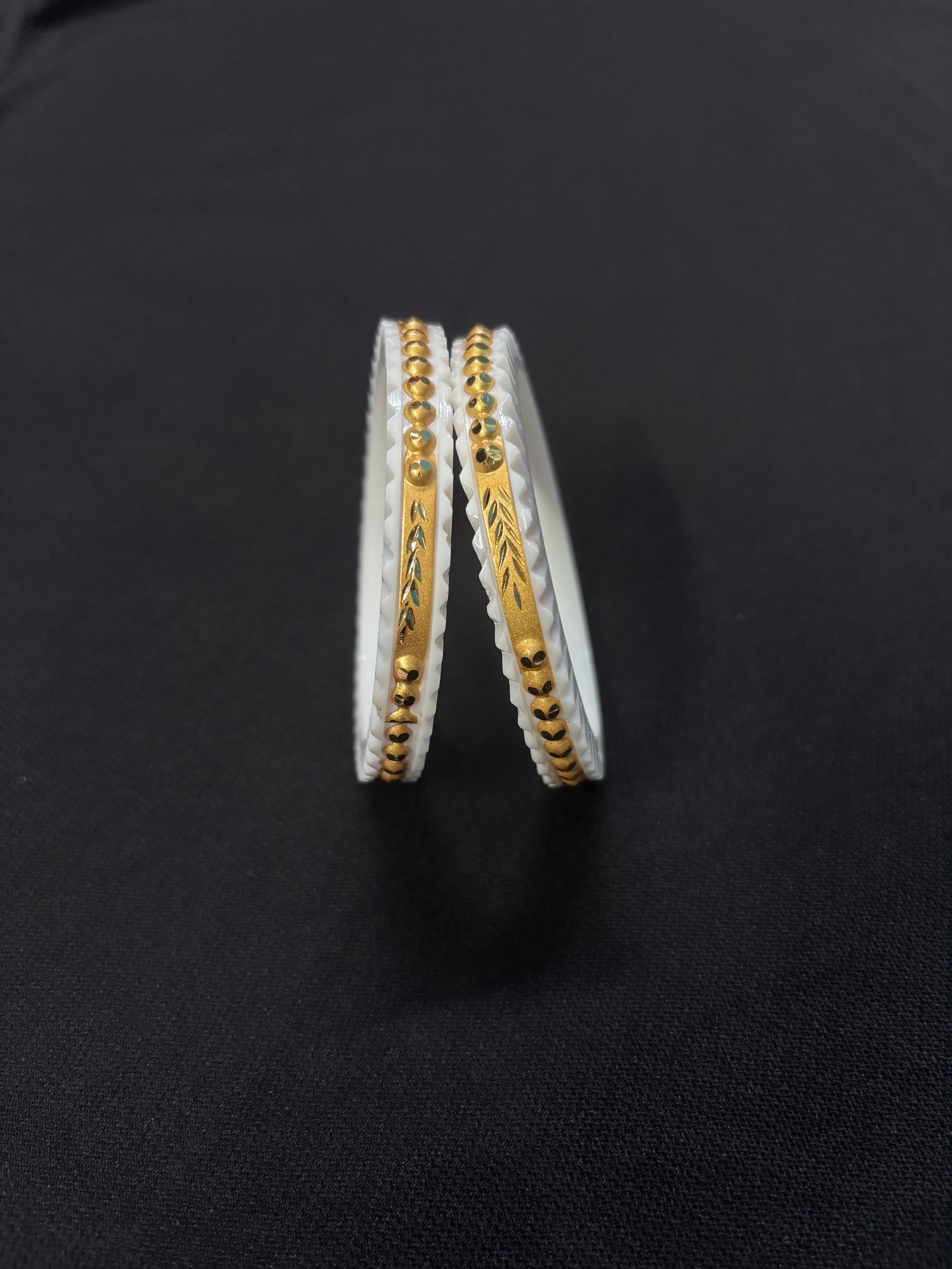 Designer Gold-Plated Shakha Bangle Set